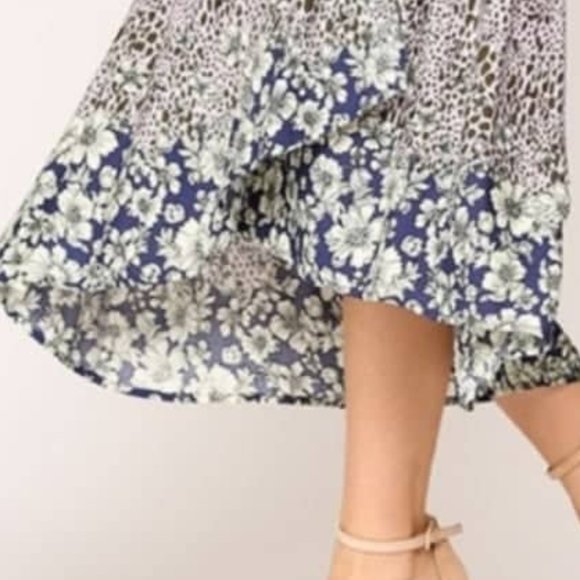 Pattern Mix SKIRT ~ Pale Lavender Animal Print o'e - Picture 4 of 14